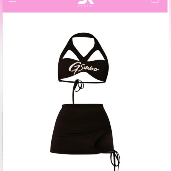 Black Bikini Skirt Set Gsuwoo - Picture 7 of 8